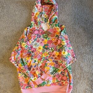 NATURAL LIFE Floral Hoodie- Pink, Yellow, and Green